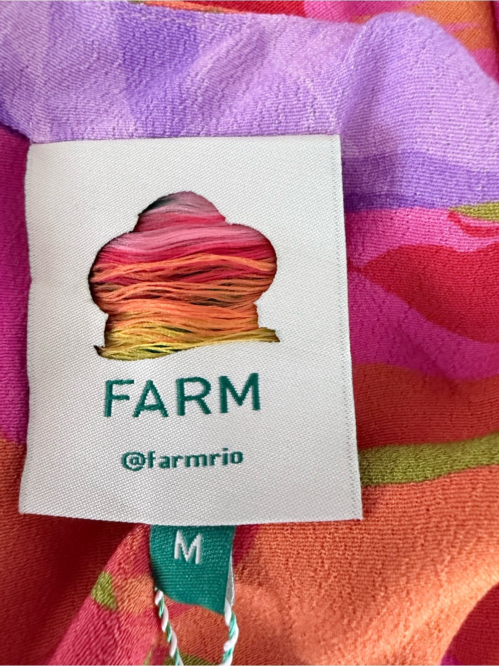 FARM Rio Cutout Tropical Maxi Dress Pink Orange Resort NWT M - Picture 6 of 10